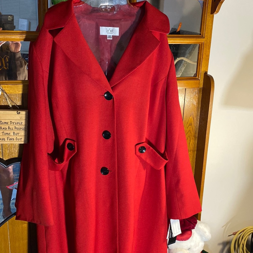 Red suit jacket